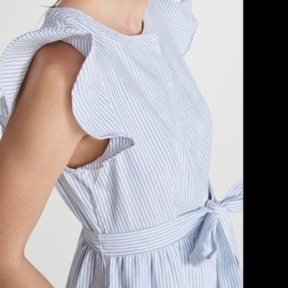 English Factory Color Block Dress with Tie💙💚🧡 - Picture 3 of 8